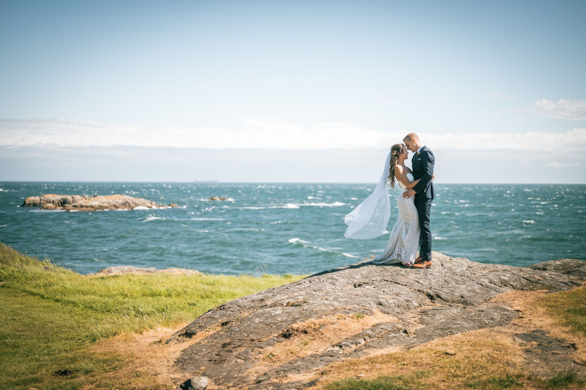 Ocean shore wedding