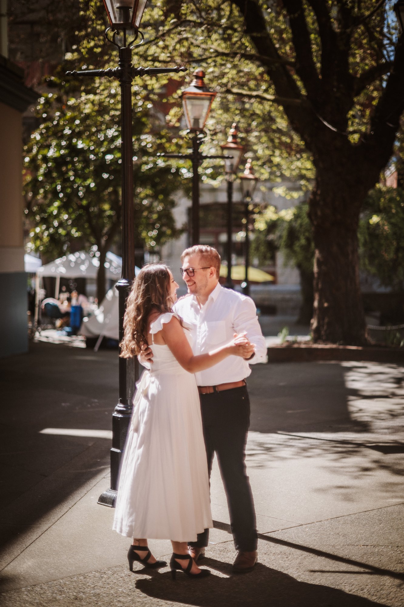 Brennan & Ade engagement · Downtown Victoria