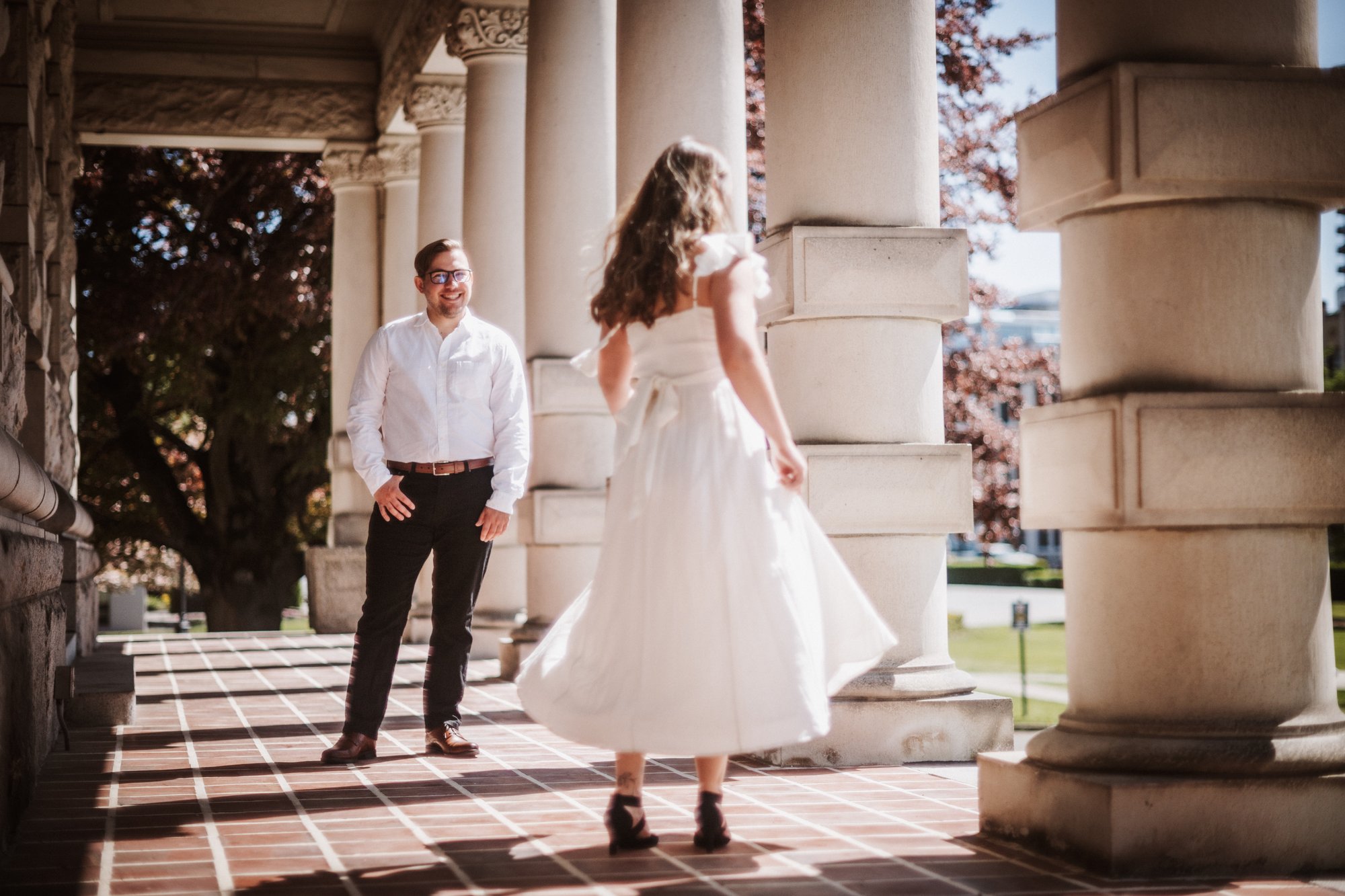 Brennan & Ade engagement · Downtown Victoria