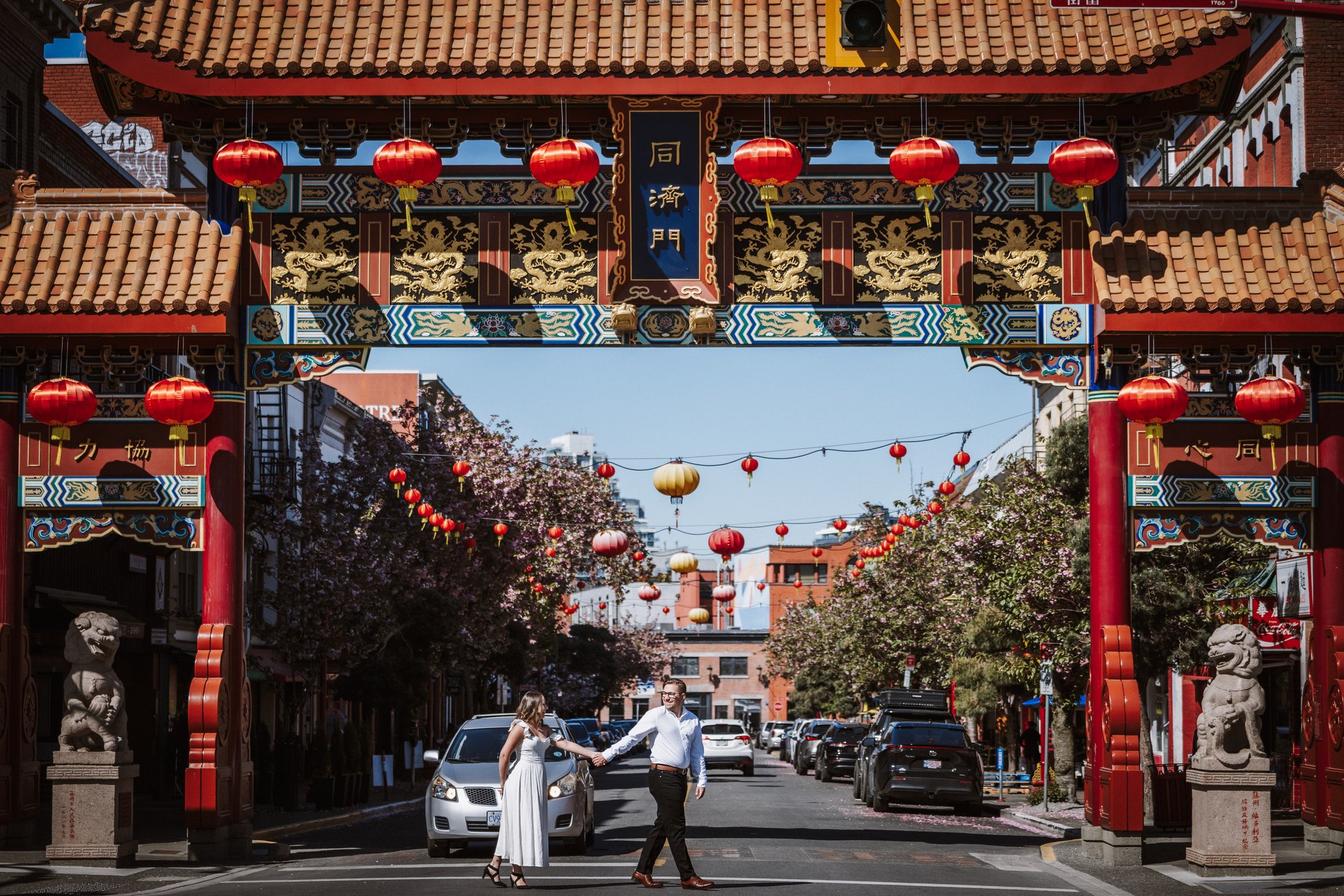 Brennan & Ade engagement · Downtown Victoria