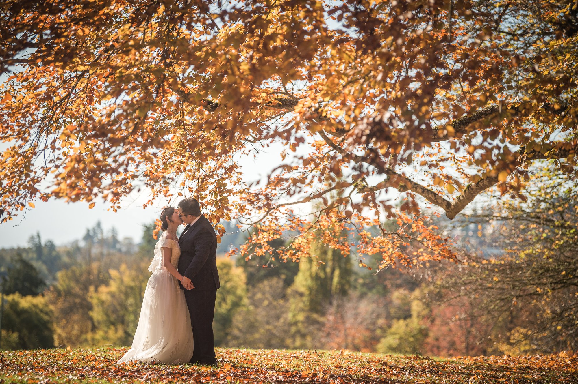 James and Juliana together on a bright autumn day in Victoria