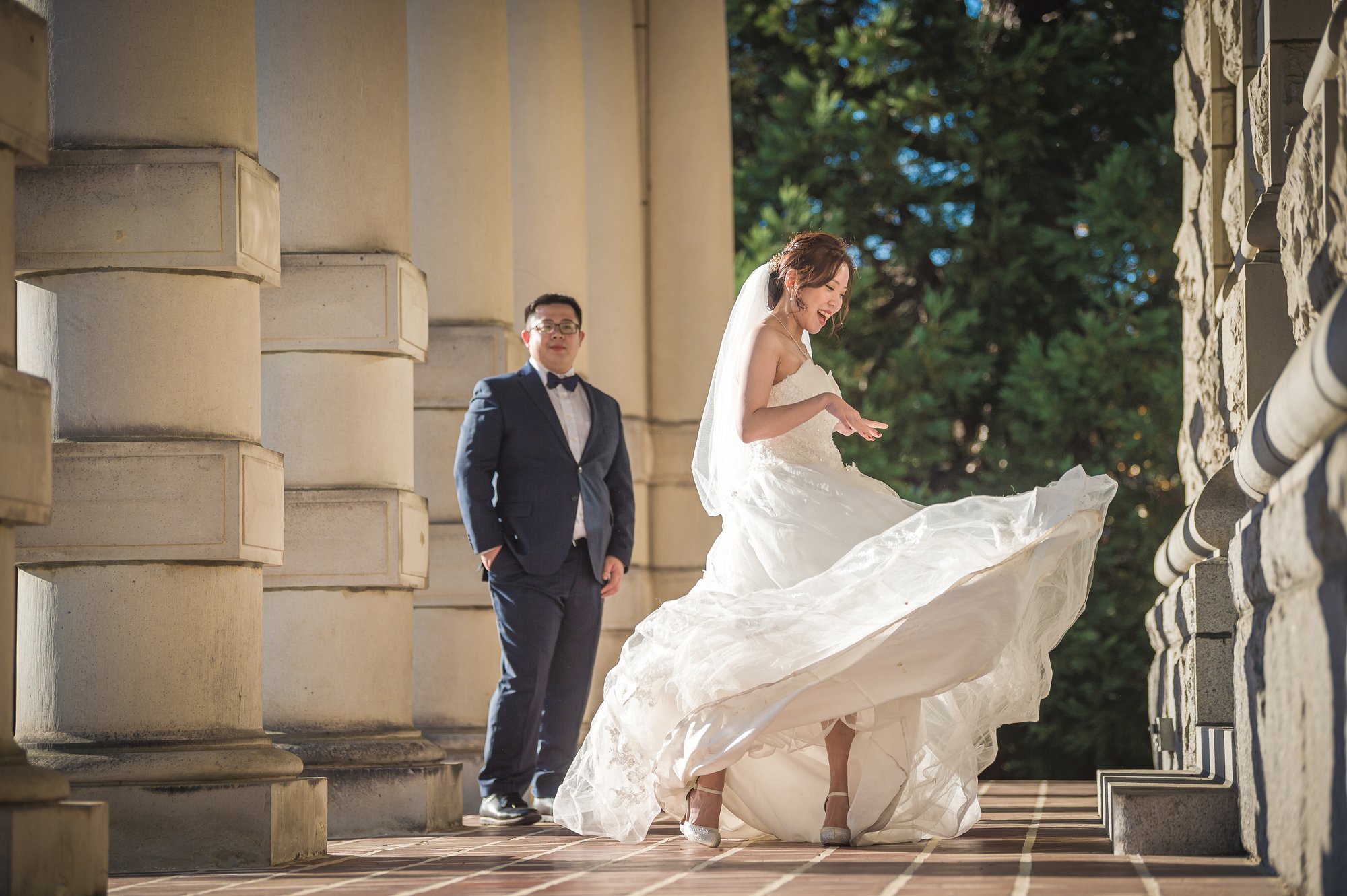 James and Juliana together on a bright autumn day in Victoria