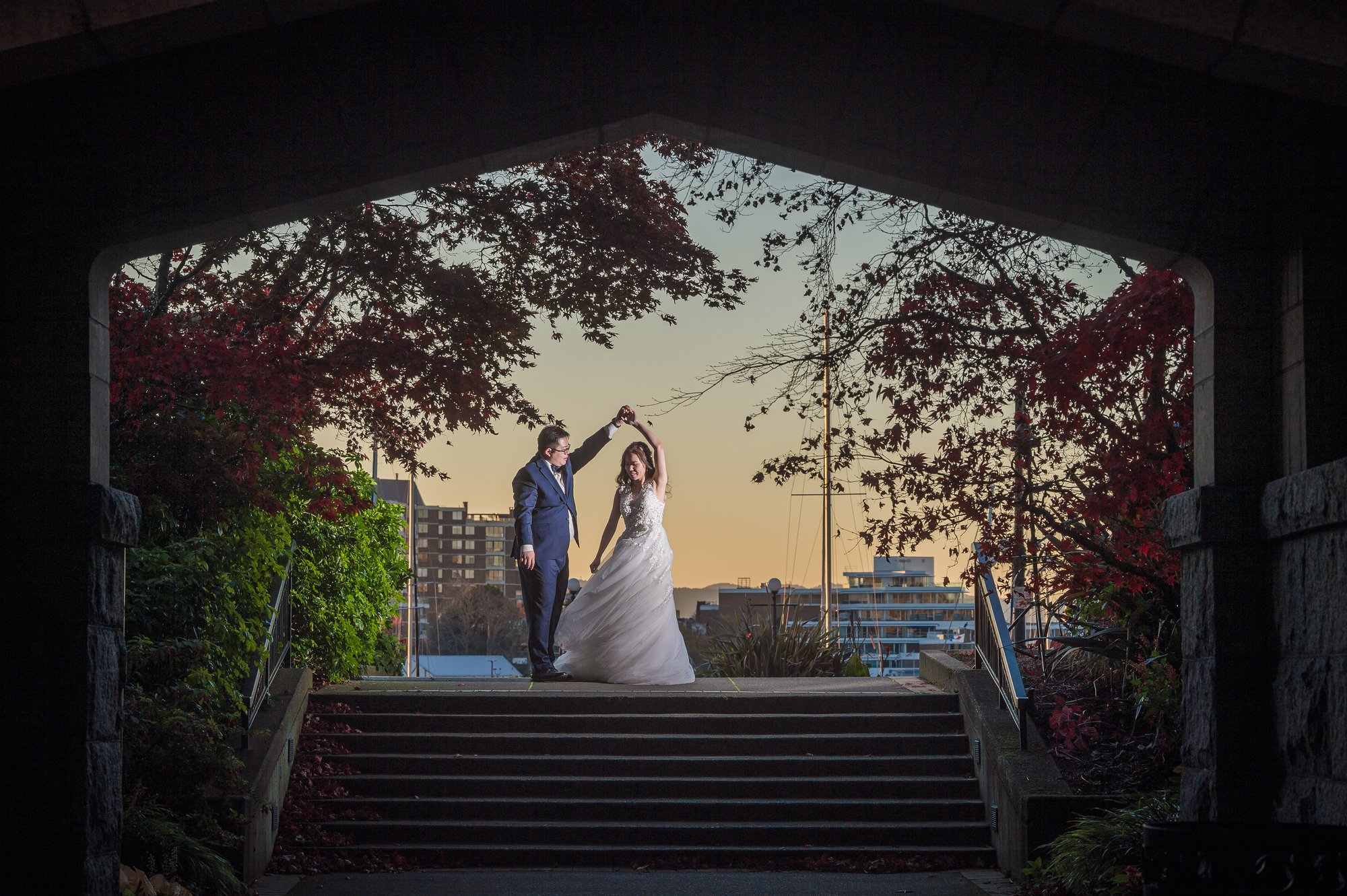 James and Juliana together on a bright autumn day in Victoria