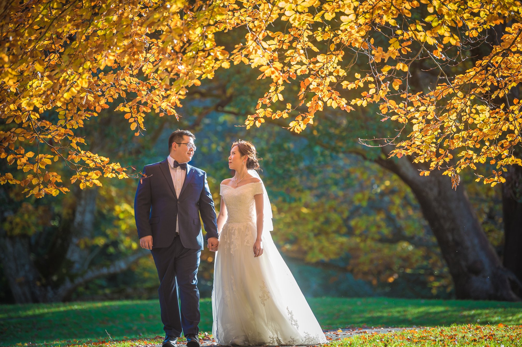 James and Juliana together on a bright autumn day in Victoria