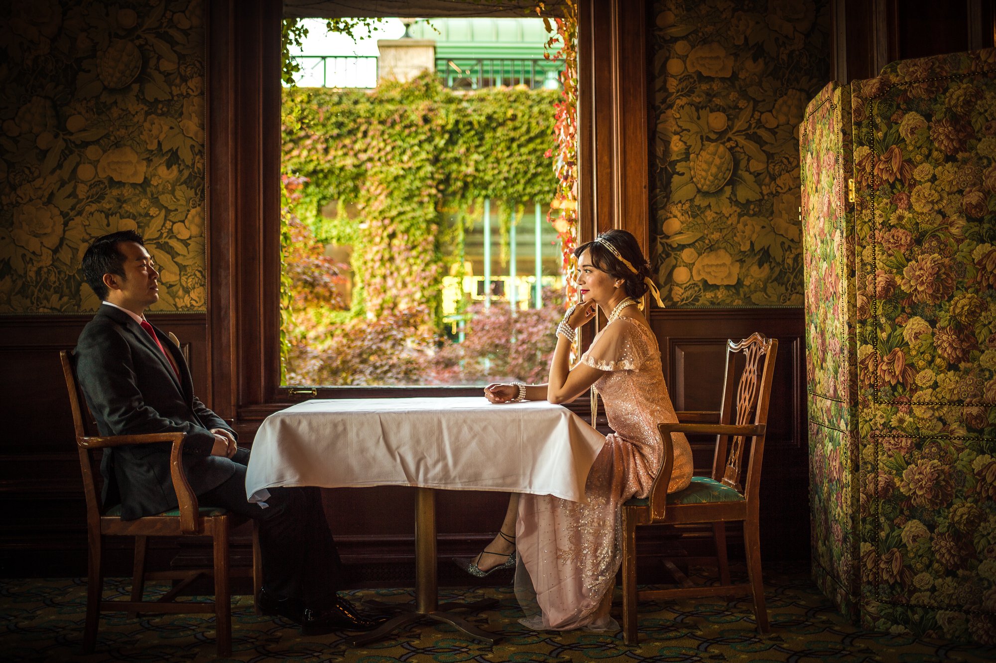 Shine and Dave together during their pre-wedding session in Victoria, BC