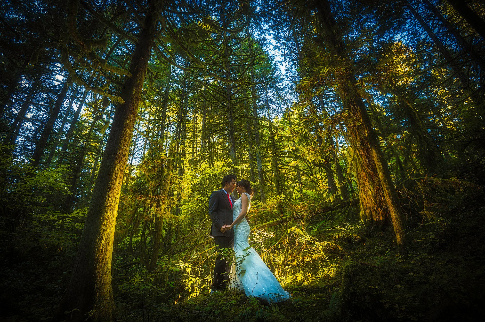 Shine and Dave together during their pre-wedding session in Victoria, BC