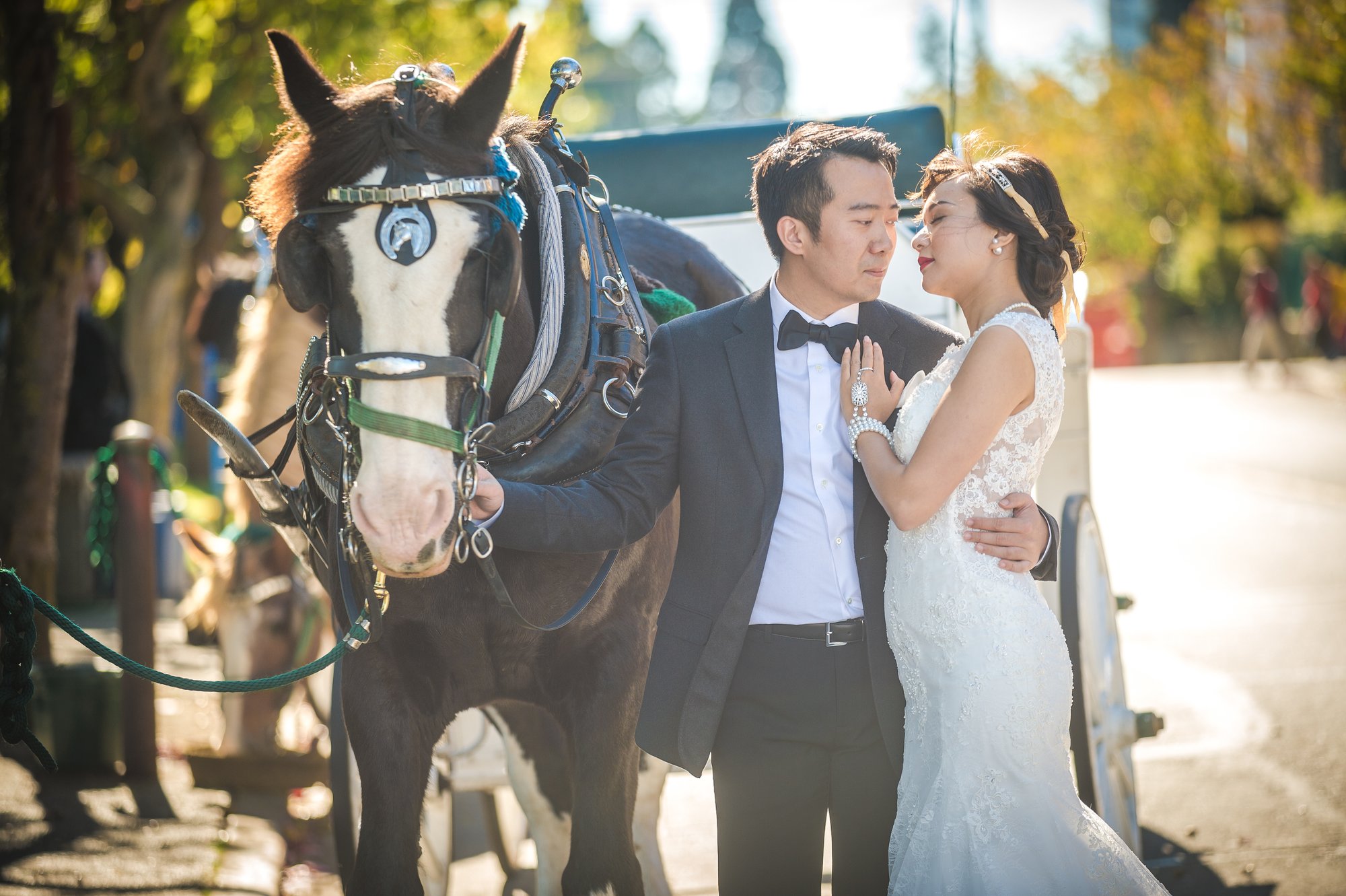 Shine and Dave together during their pre-wedding session in Victoria, BC