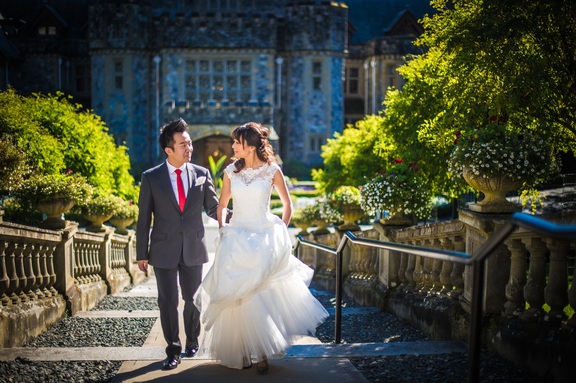 Shine and Dave together during their pre-wedding session in Victoria, BC