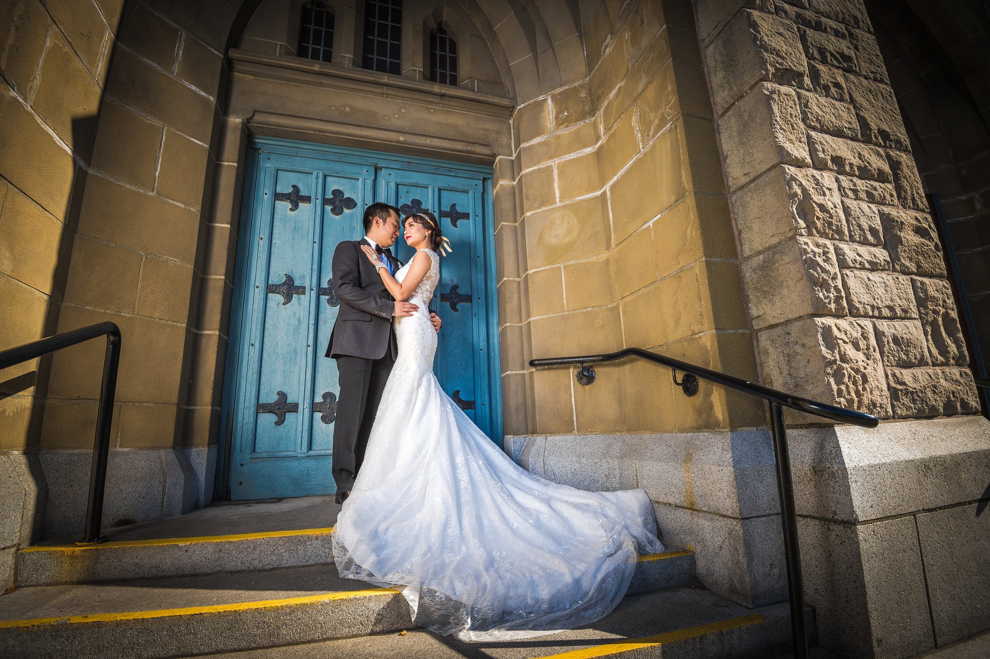 Shine and Dave together during their pre-wedding session in Victoria, BC