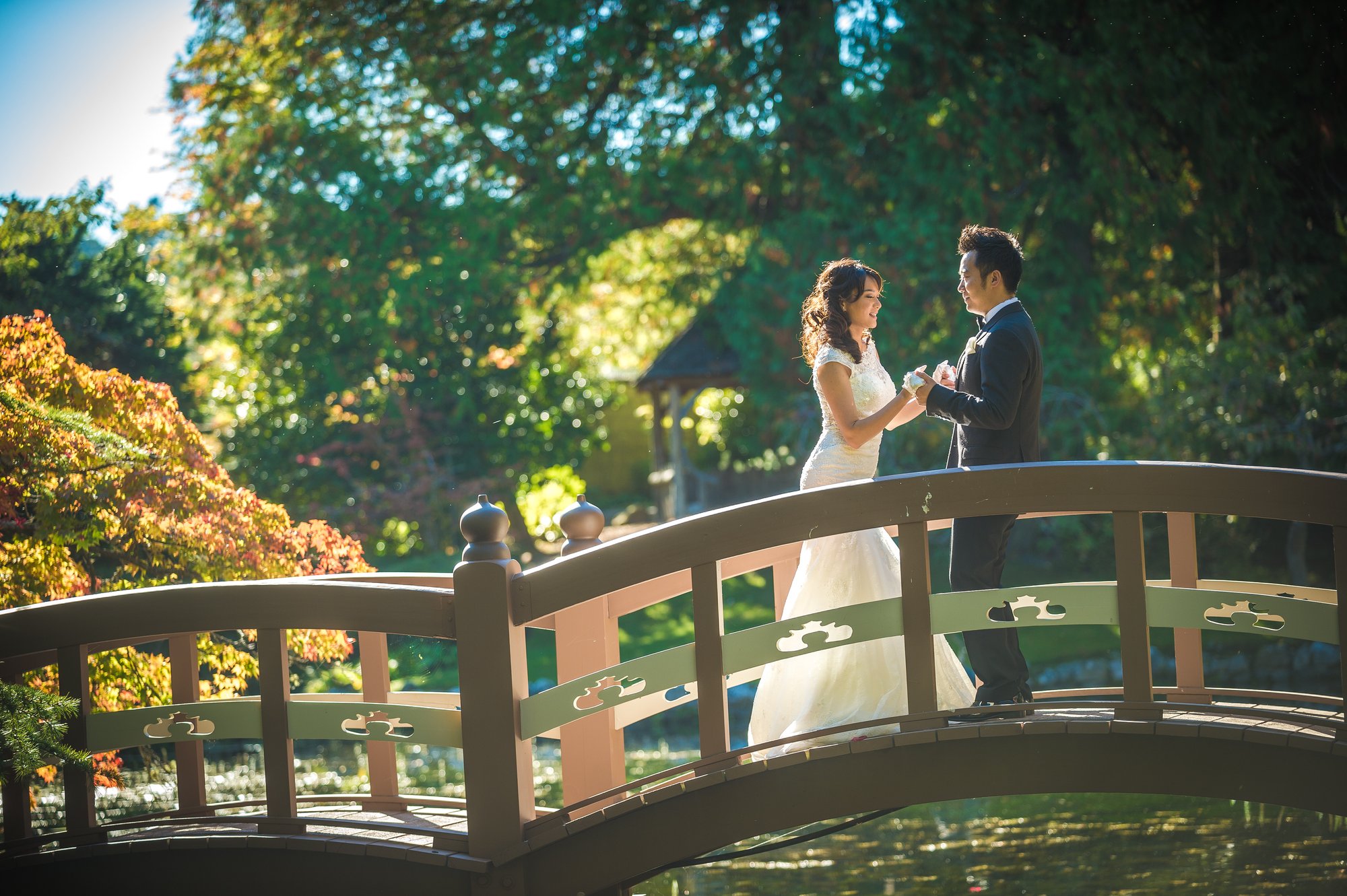 Shine and Dave together during their pre-wedding session in Victoria, BC